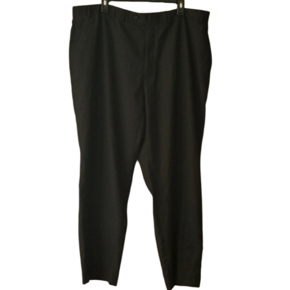 Ralph Lauren Mens Black Flat Front Dress Pants Size 42x30L